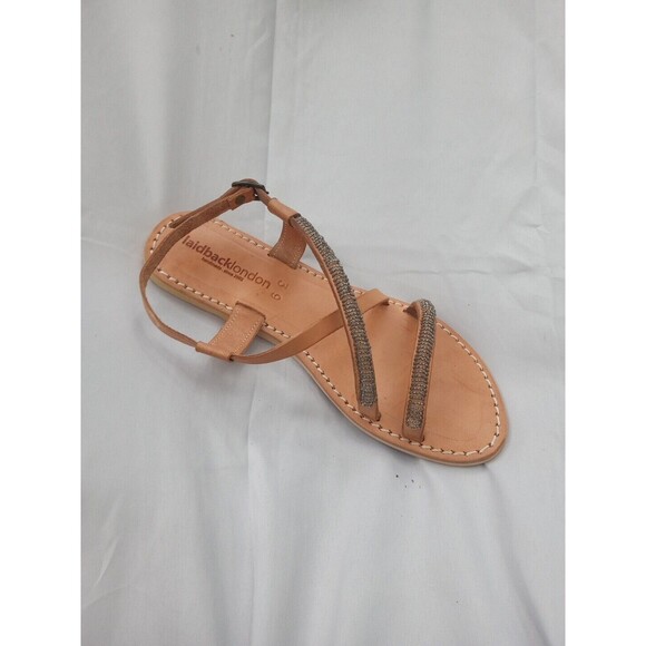 LaidBack London Azari Slingback Sandals in black Size 8 Women (Runs Small) - Picture 4 of 9